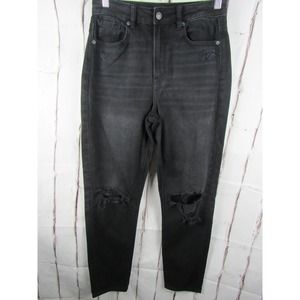 American Eagle Women Black Mom Jeans Size 2